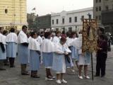 Semana Santa procession from San Francisco cathedral, Lima