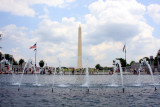 Washington Monument from the World War II memorial, Washington D.C.