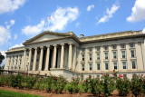 The U.S. Treasury building designed by Ammi Burnham Young, Washington D.C.