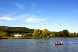 Canoeing on Lake Cayuga,NY