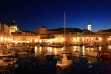 Dubrovnik City Harbor at night