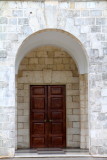 Door to the chapel, University of West Indies, Mona campus, Kingston, Jamaica