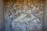 Sculptures in the temple, Mahabalipuram