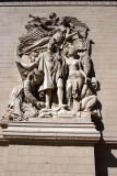 Close up of the statues on the Arc, Paris Hotel, Las Vegas, NV