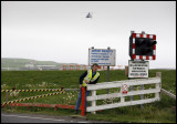 Helicopter leaving the Sumburgh airport