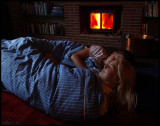 Martin & Madelene enjoying our early morning Christmas Fire