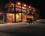 Our Home At Night In The Snow
