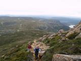Robert and Chrissy on the way to the summit of Cradle Mt