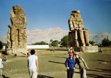 Claire and Rita at the Colossi of Memnon