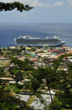 14 1206 Cruise ship docked at Roseau