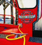 Friday Harbor Fire Boat Watercolor