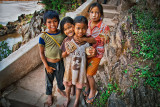 The kids at the caves, Laos