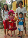 Family enjoying TET Central Vietnam 2010