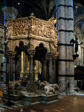 Marble pulpit by Niccolo Pisano, 1265-1268 .. S9254