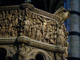 Marble pulpit by Niccolo Pisano, detail .. S9256