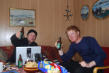 Aron Andersson och Hampus Lejon festar te de