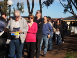 Waiting to vote.