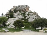 Les-Baux rotsformatie in de omgeving