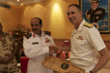 BGEN Al Mansoori and RADM Van Buskirk Gift Exchange