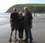 dipping feet in irish sea