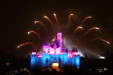 Sleeping Beauty Castle Red Fountain Firework