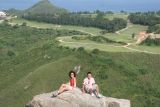 Carol and Anson on the Rock at Tin Ha Shan
