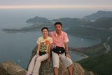 Lisa and Anson with Clearwater Bay in Background