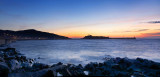 Peel Castle at sunset