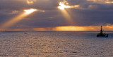 Two shafts of light  - UK North Sea