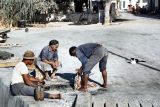 1959 Cyprus - fishermen and a cat