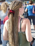 Braids down her back