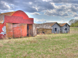 Red machine shed