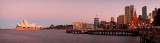 Sydney Opera House and Circular Quay at dusk