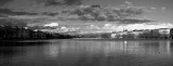 Lake Peblinge Panorama in black and white