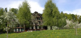 Farmer house in spring time