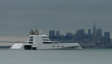 Closer View of the A Mega Yacht