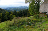 View over the slopes of Black Forest to the Vosges mountain range