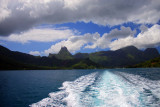 Departing Cooks Bay