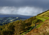 stormy day on the hills with Cockshot Hill in the background
