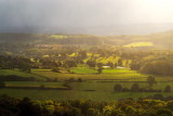 sun and shower over Eastnor park