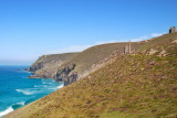 St Agnes head with Wheal Coates engine houses to right