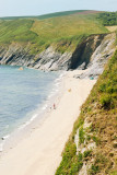 approaching Porthbeor - usual crowds