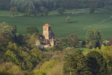 Little Malvern Priory - spring view from near British Camp