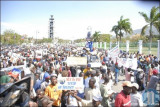 Manifestation des partisans de Fanmi Lavalas, le 29 fvrier 2008