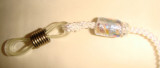 Wht. cord with glass beads