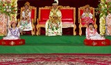 The Three Boys and Two Girls Sat in Regal Anticipation