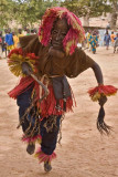 Dogon Dancer in Goiter-Man Mask