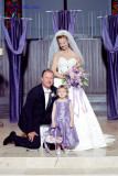 Hennessy-McGhee/Bride and Groom with Flower Girl