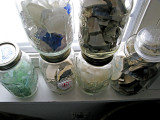 Sea Glass and Pottery Shards in Jars #2