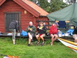 Lunch vid Rågskär, Lars, Mickael, Lisen och Kjelle